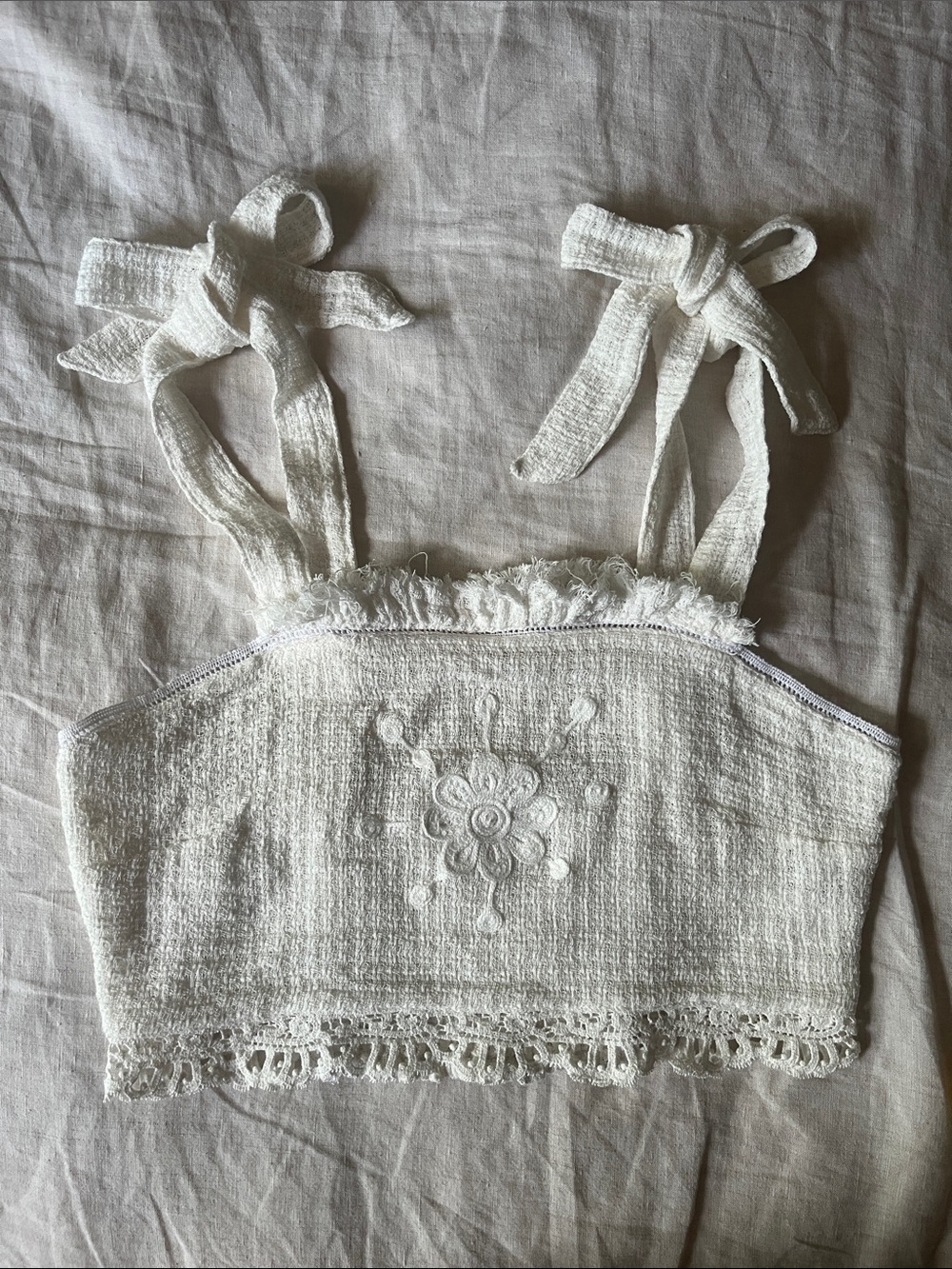 Chasing Unicorns π€ Precious Angel Embroidered Cropped Camisole sz S - Picture 10 of 17